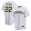 Christian Yelich Milwaukee Brewers Nike Alternate Replica Jersey - White | MLB Fan Gear