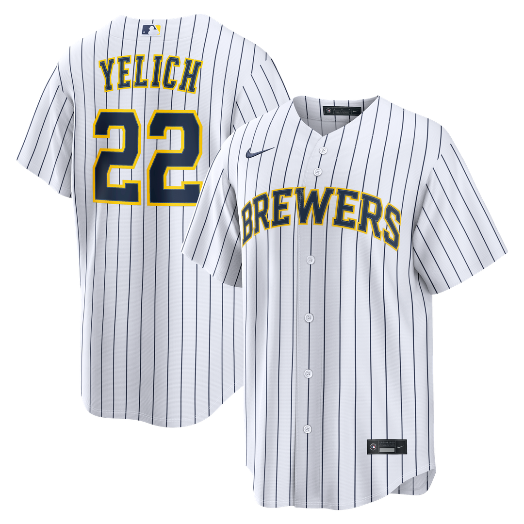 Christian Yelich Milwaukee Brewers Nike Alternate Replica Jersey - White | MLB Fan Gear