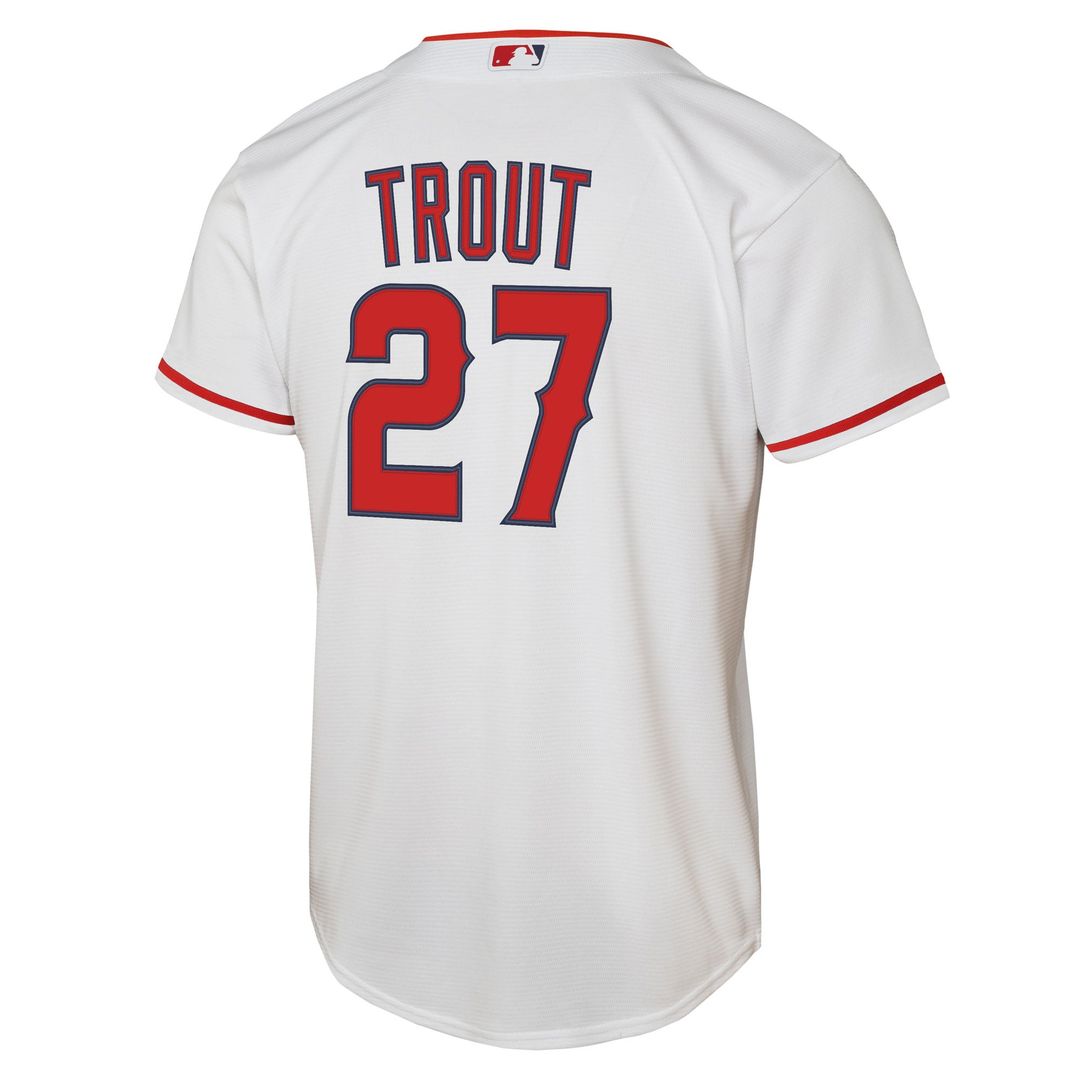 Mike Trout Los Angeles Angels Nike Youth Home Replica Player Jersey - White | MLB Fan Gear