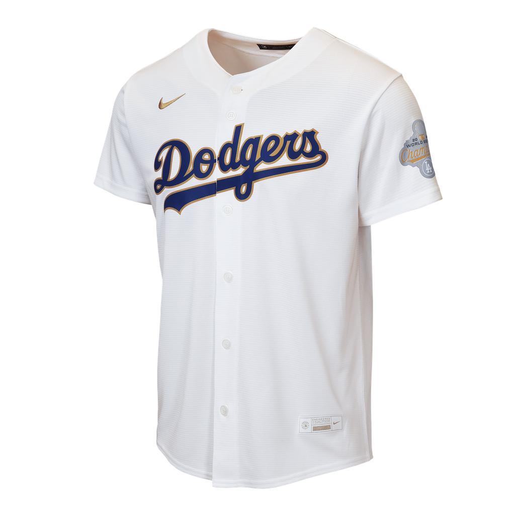 Los Angeles Dodgers Nike Youth 2026 Gold Collection Home Replica Jersey - White | MLB Fan Gear