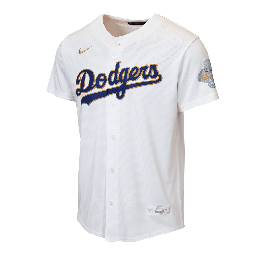 Los Angeles Dodgers Nike Youth 2026 Gold Collection Home Replica Jersey - White | MLB Fan Gear