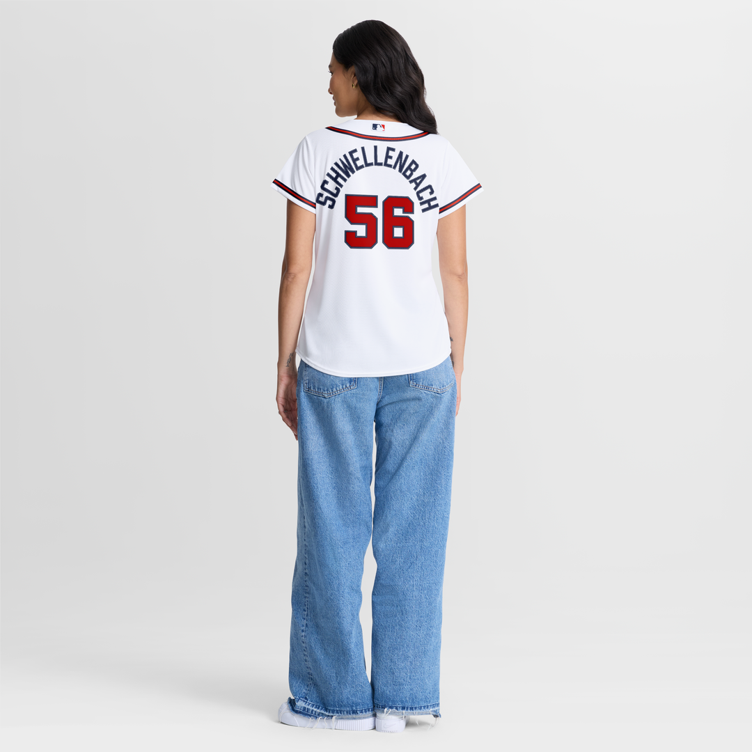Spencer Schwellenbach Atlanta Braves Nike Women's Home Replica Jersey - White | MLB Fan Gear