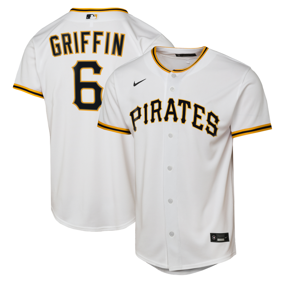 Konnor Griffin Pittsburgh Pirates Nike Youth Home Replica Jersey - White | MLB Fan Gear