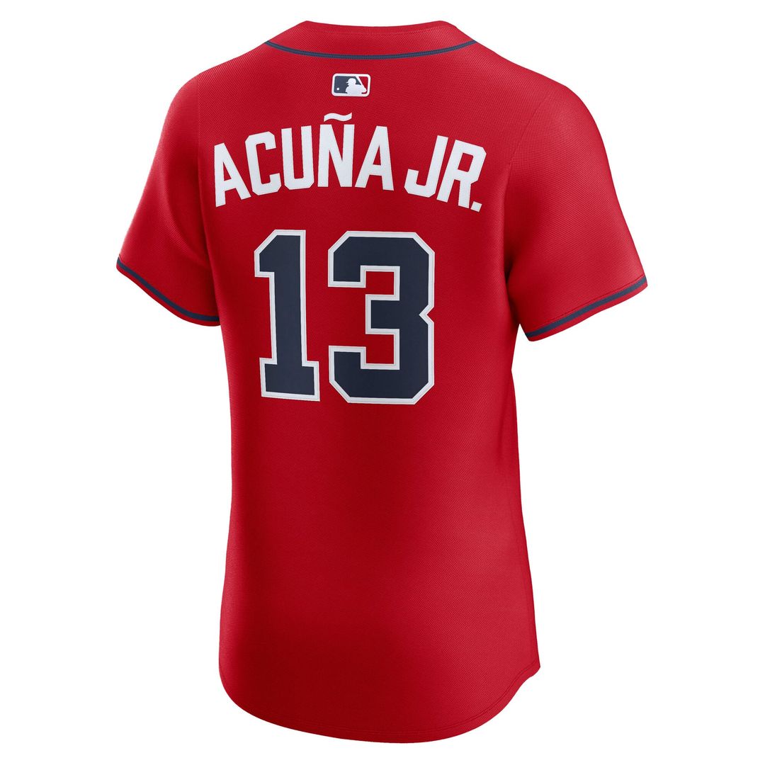 Ronald Acuña Jr. Atlanta Braves Nike Alternate 2 Elite Jersey - Red | MLB Fan Gear