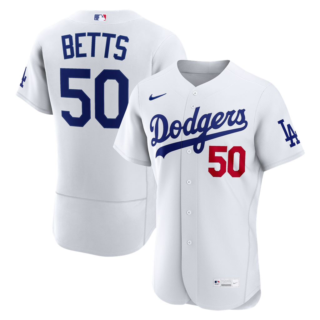 Mookie Betts Los Angeles Dodgers Nike Home Authentic Jersey - White | MLB Fan Gear