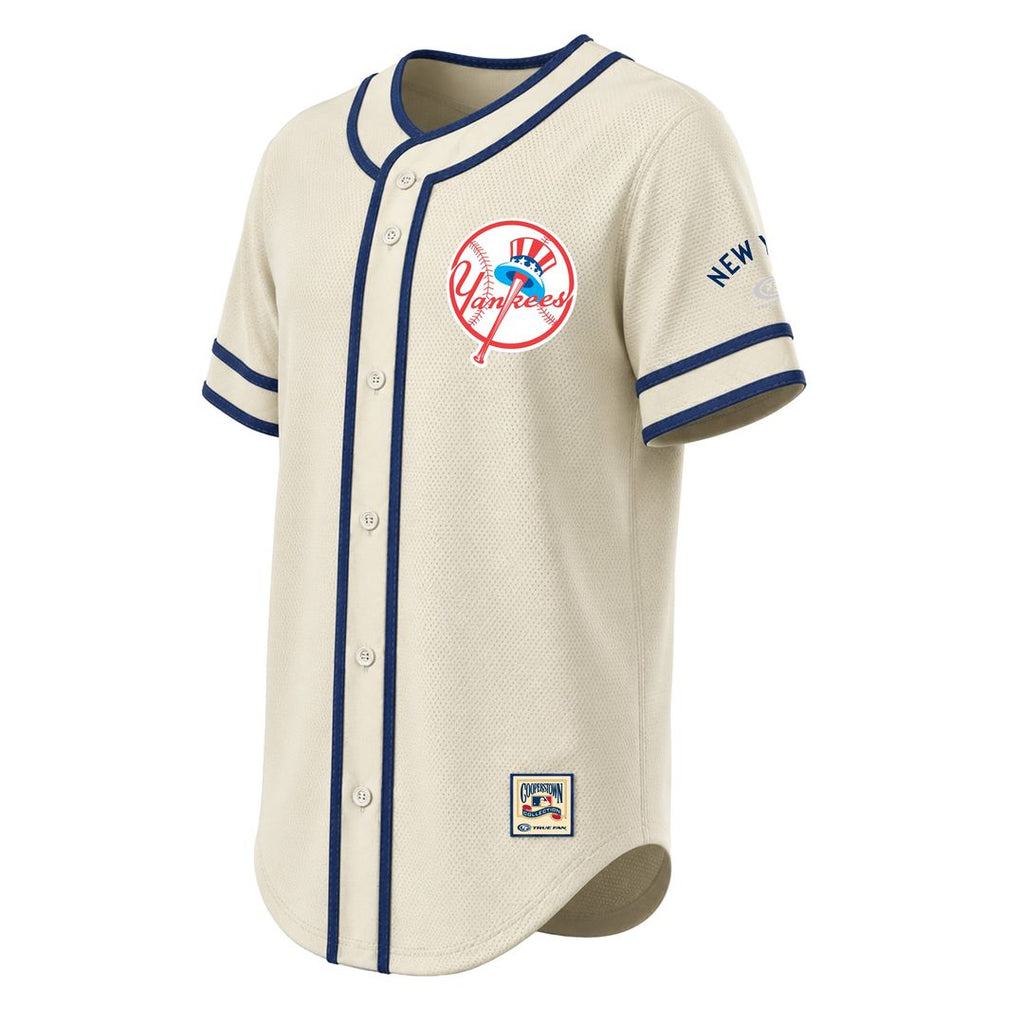 New York Yankees Stitches Throwback Fashion Jersey - Natural | MLB Fan Gear