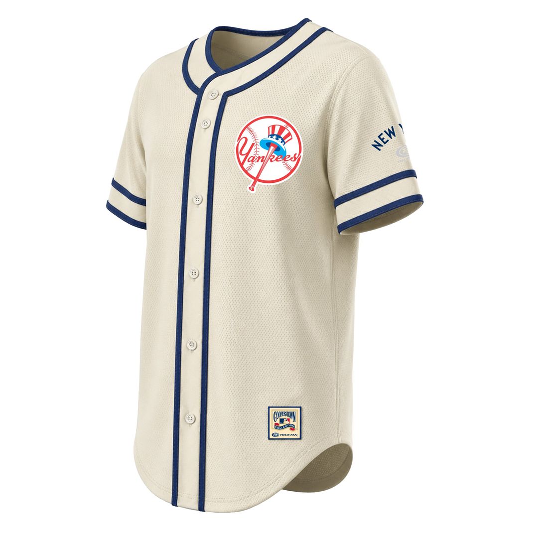 New York Yankees Stitches Throwback Fashion Jersey - Natural | MLB Fan Gear