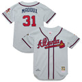 Greg Maddux Atlanta Braves Mitchell & Ness 1995 Throwback Authentic Jersey - Gray | MLB Fan Gear
