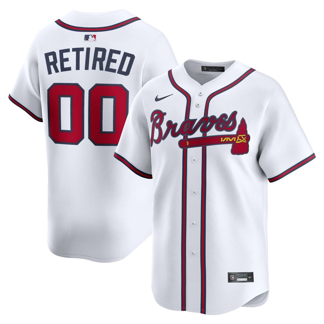 Atlanta Braves Nike Home Limited Pick-A-Player Retired Roster Jersey - White | MLB Fan Gear