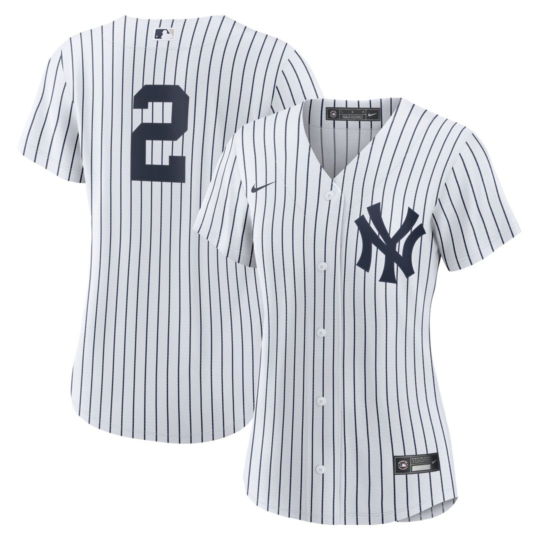 Derek Jeter New York Yankees Nike Women's Home Replica Player Jersey - White/ Navy | MLB Fan Gear