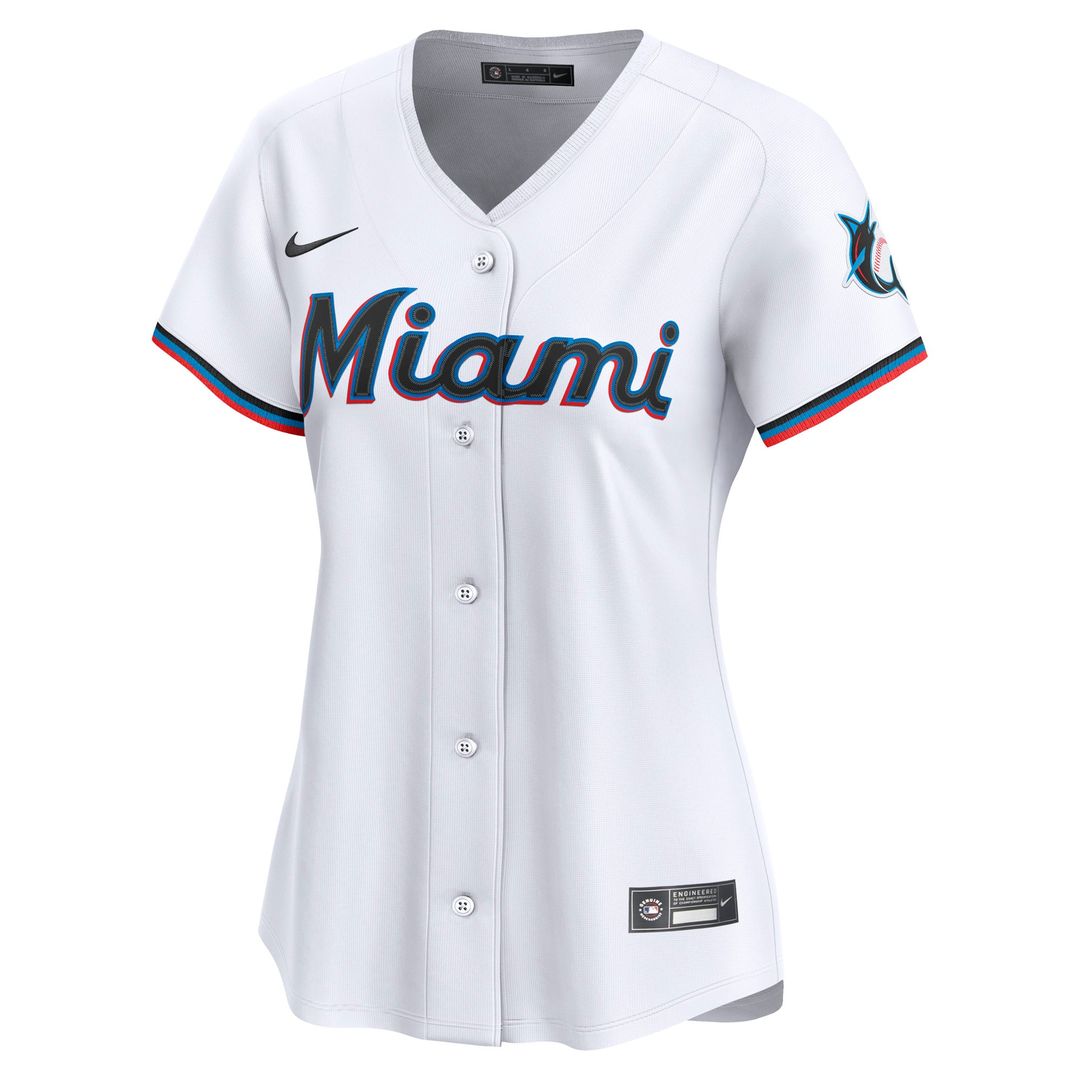 Miami Marlins Nike Women's Home Limited Custom Jersey - White | MLB Fan Gear