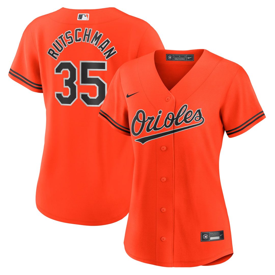 Adley Rutschman Baltimore Orioles Nike Women's Alternate Replica Player Jersey - Orange | MLB Fan Gear