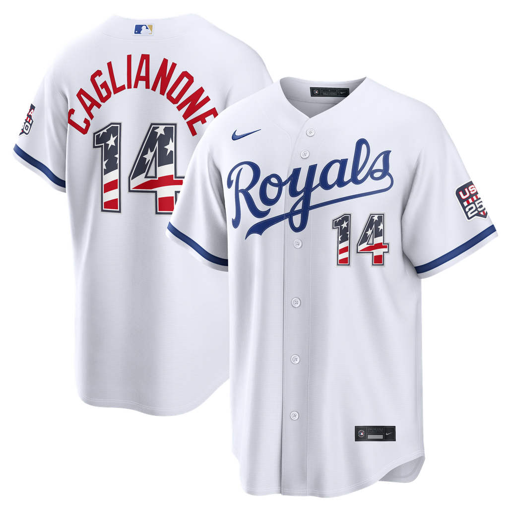 Jac Caglianone Kansas City Royals Nike USA 250 Fourth of July Home Stadium Jersey - White | MLB Fan Gear