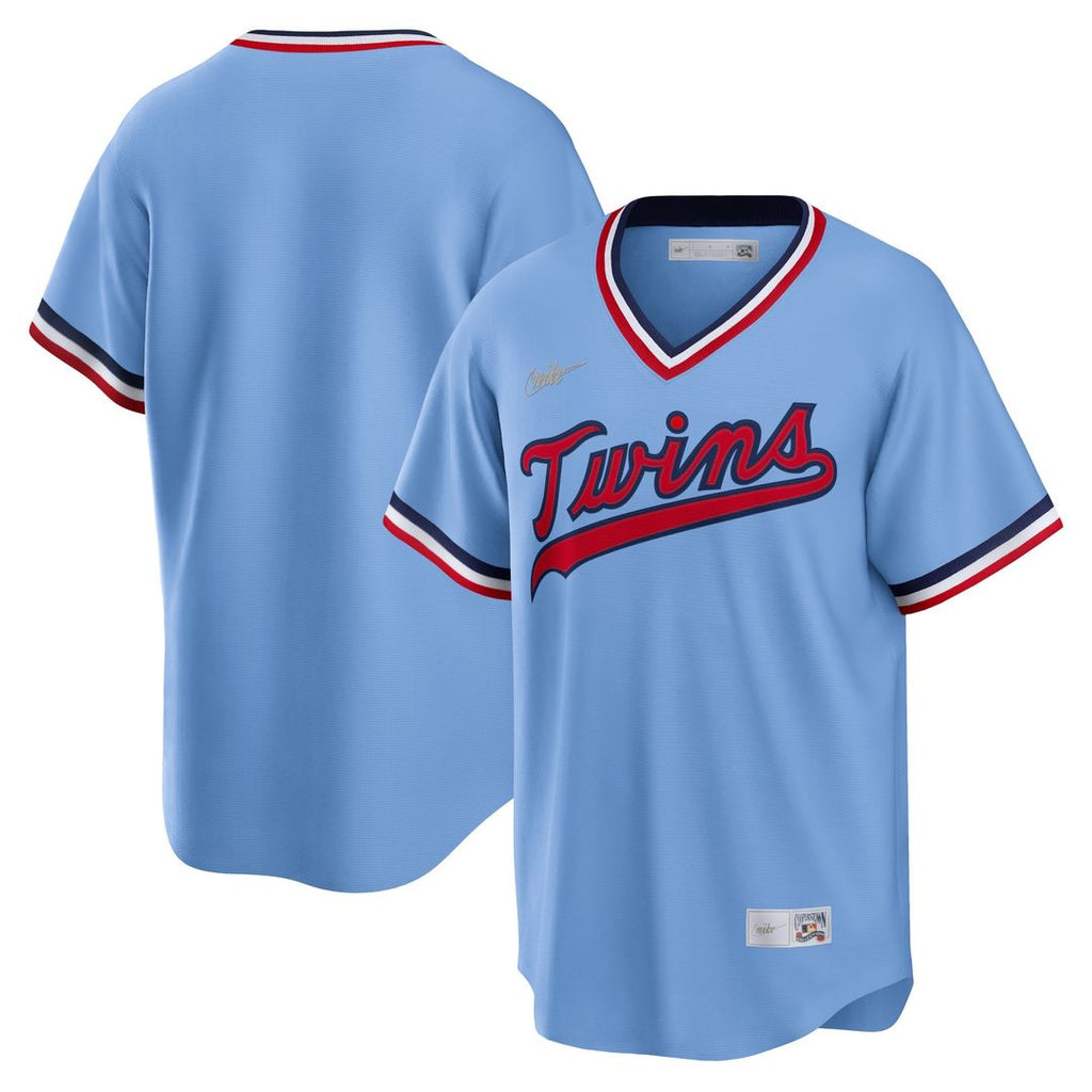 Minnesota Twins Nike Road Cooperstown Collection Team Jersey - Light Blue | MLB Fan Gear