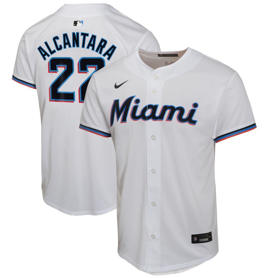 Sandy Alcantara Miami Marlins Nike Youth Home Game Player Jersey - White | MLB Fan Gear