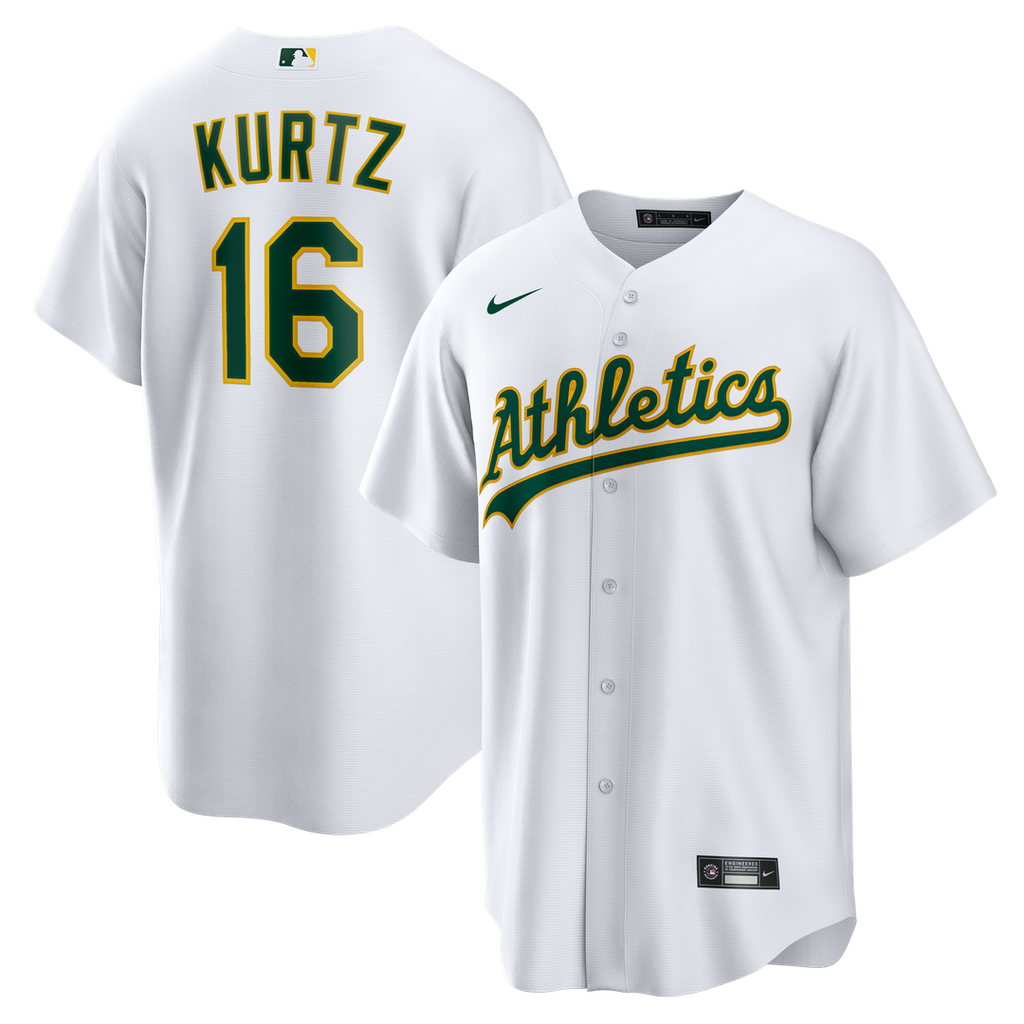 Nick Kurtz Athletics Nike Home Replica Jersey - White | MLB Fan Gear