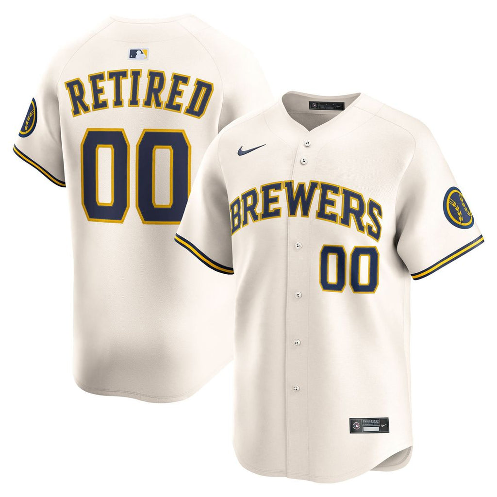 Milwaukee Brewers Nike Home Limited Pick-A-Player Retired Roster Jersey - Cream | MLB Fan Gear
