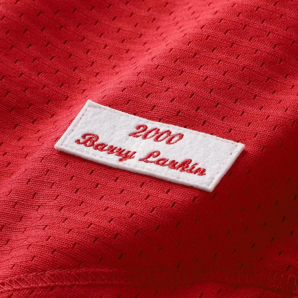 Barry Larkin Cincinnati Reds Mitchell & Ness Cooperstown Collection Mesh Batting Practice Button-Up Jersey - Black | MLB Fan Gear