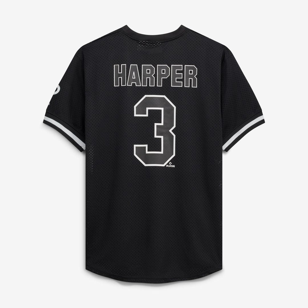 Bryce Harper Philadelphia Phillies Fanatics Big & Tall Heavyweight Mesh Jersey - Black/ White | MLB Fan Gear