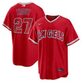 Mike Trout Los Angeles Angels Nike Alternate Replica Jersey - Red | MLB Fan Gear