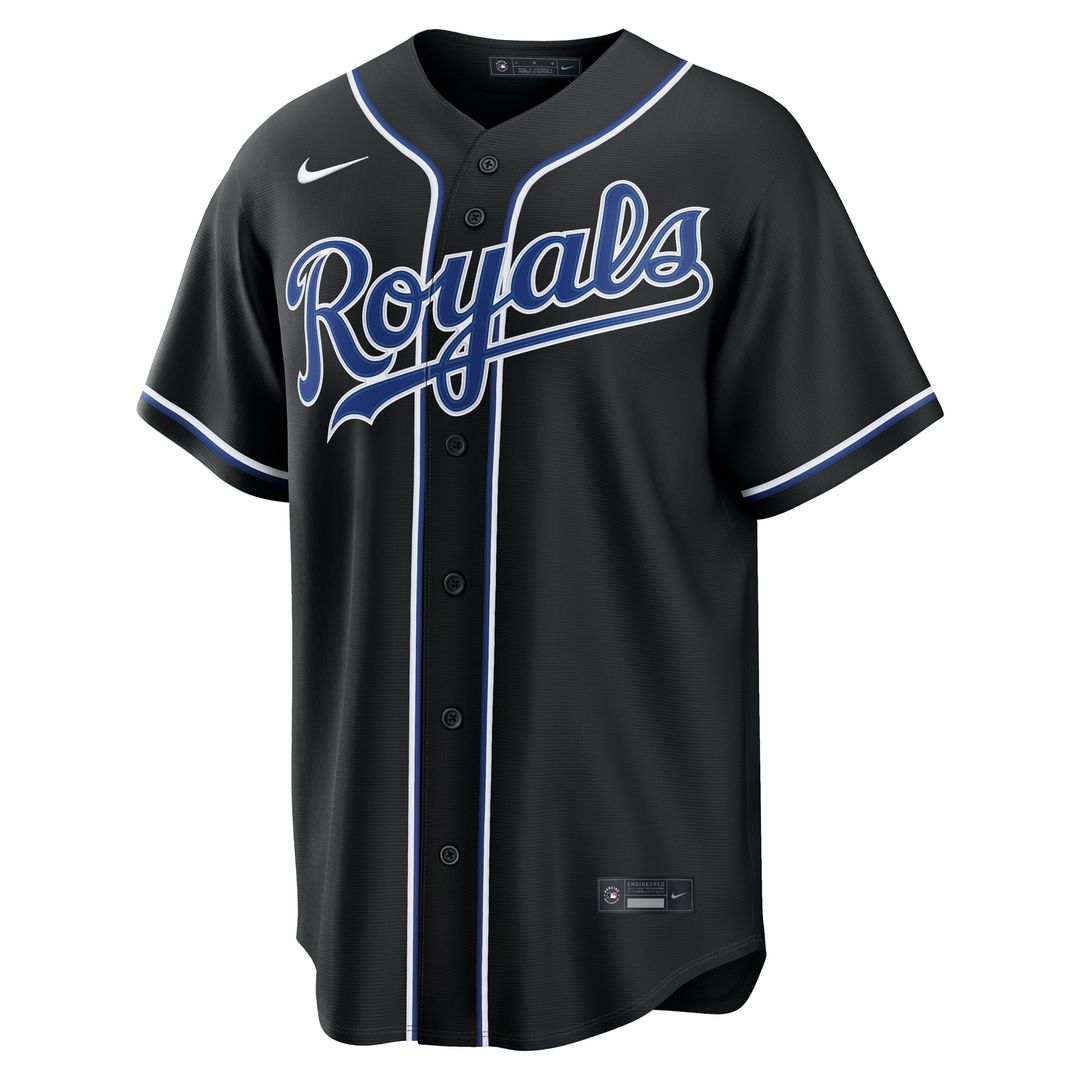 Kansas City Royals Nike Fashion Replica Black Out Jersey | MLB Fan Gear