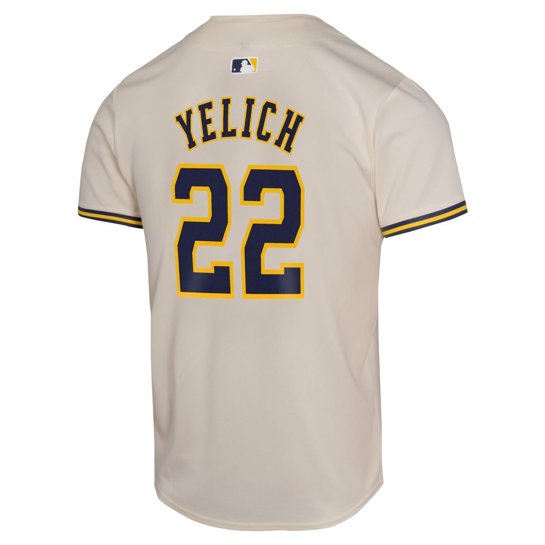Christian Yelich Milwaukee Brewers Nike Youth Home Game Player Jersey - Cream | MLB Fan Gear