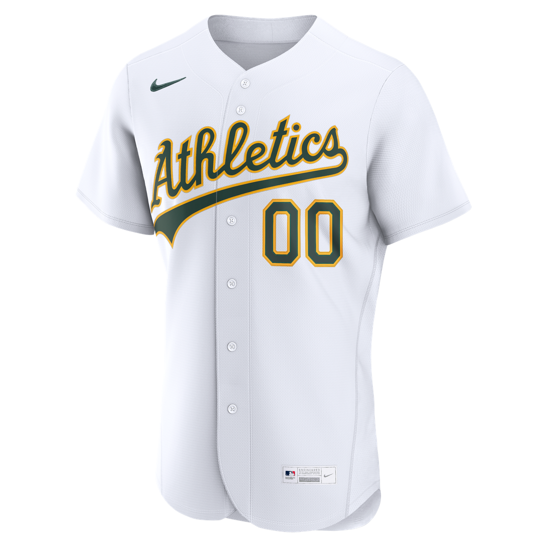 Athletics Nike Home Authentic Custom Jersey - White | MLB Fan Gear