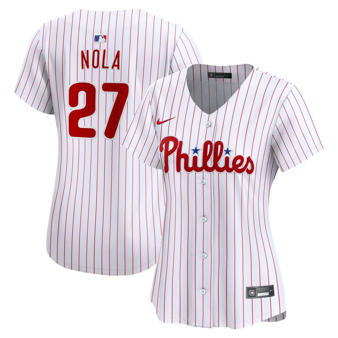 Aaron Nola Philadelphia Phillies Nike Women's Home Limited Player Jersey - White | MLB Fan Gear