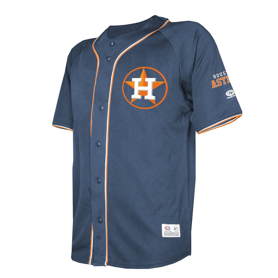 Houston Astros Stitches Team Color Full-Button Fashion Jersey - Navy | MLB Fan Gear