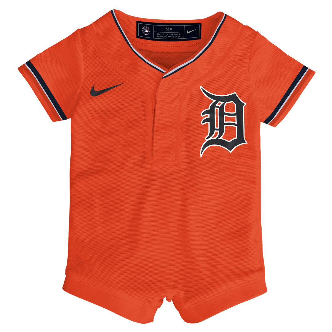 Detroit Tigers Nike Infant Alternate Replica Romper Jersey - Orange | MLB Fan Gear