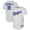 Yoshinobu Yamamoto Los Angeles Dodgers Nike Youth Home Baseline Jersey - White | MLB Fan Gear
