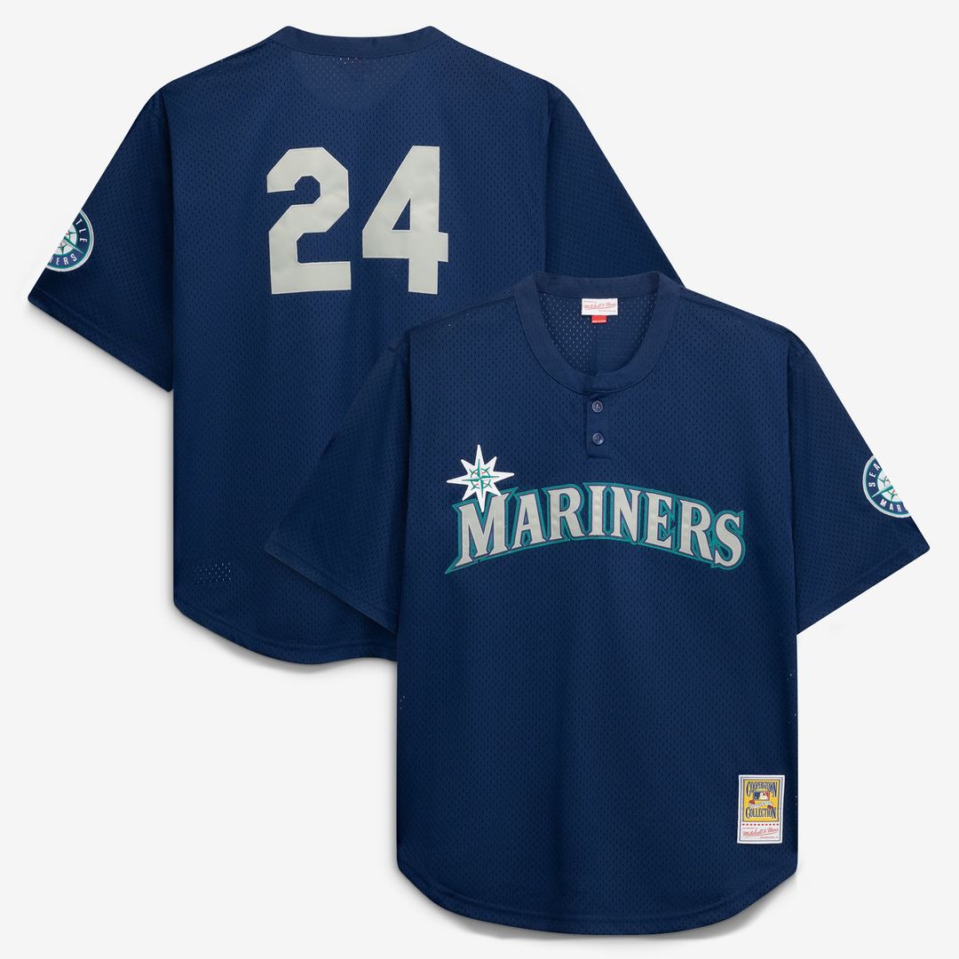 Ken Griffey Jr. Seattle Mariners Mitchell & Ness Big & Tall Cooperstown Collection Mesh Batting Practice Jersey - Royal | MLB Fan Gear