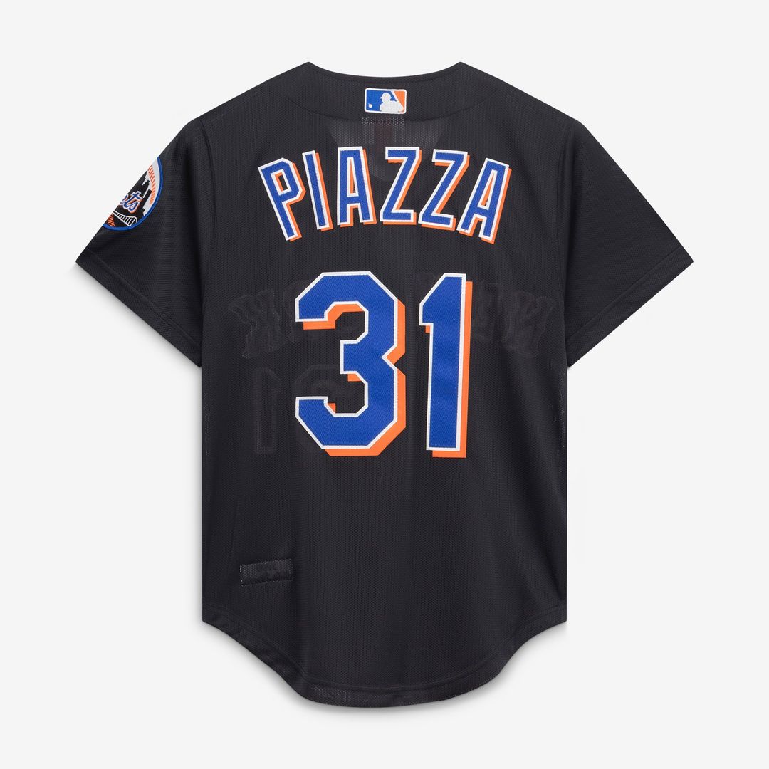 Mike Piazza New York Mets Mitchell & Ness Cooperstown Collection 2000 Batting Practice Jersey - Black | MLB Fan Gear